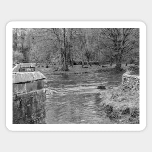 A view over the River Wye in Bakewell, Derbyshire Sticker